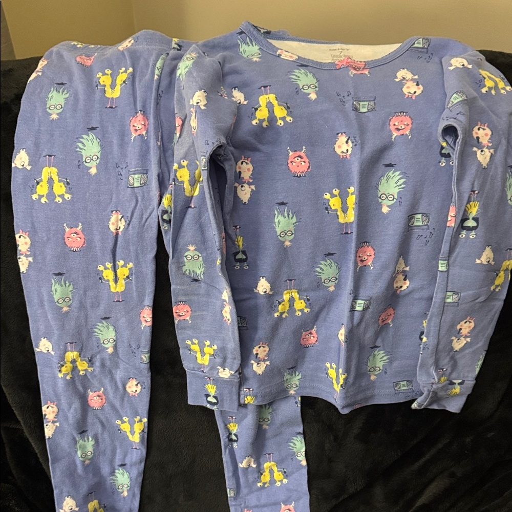 Carter's Blue Pajama Set with Playful Characters